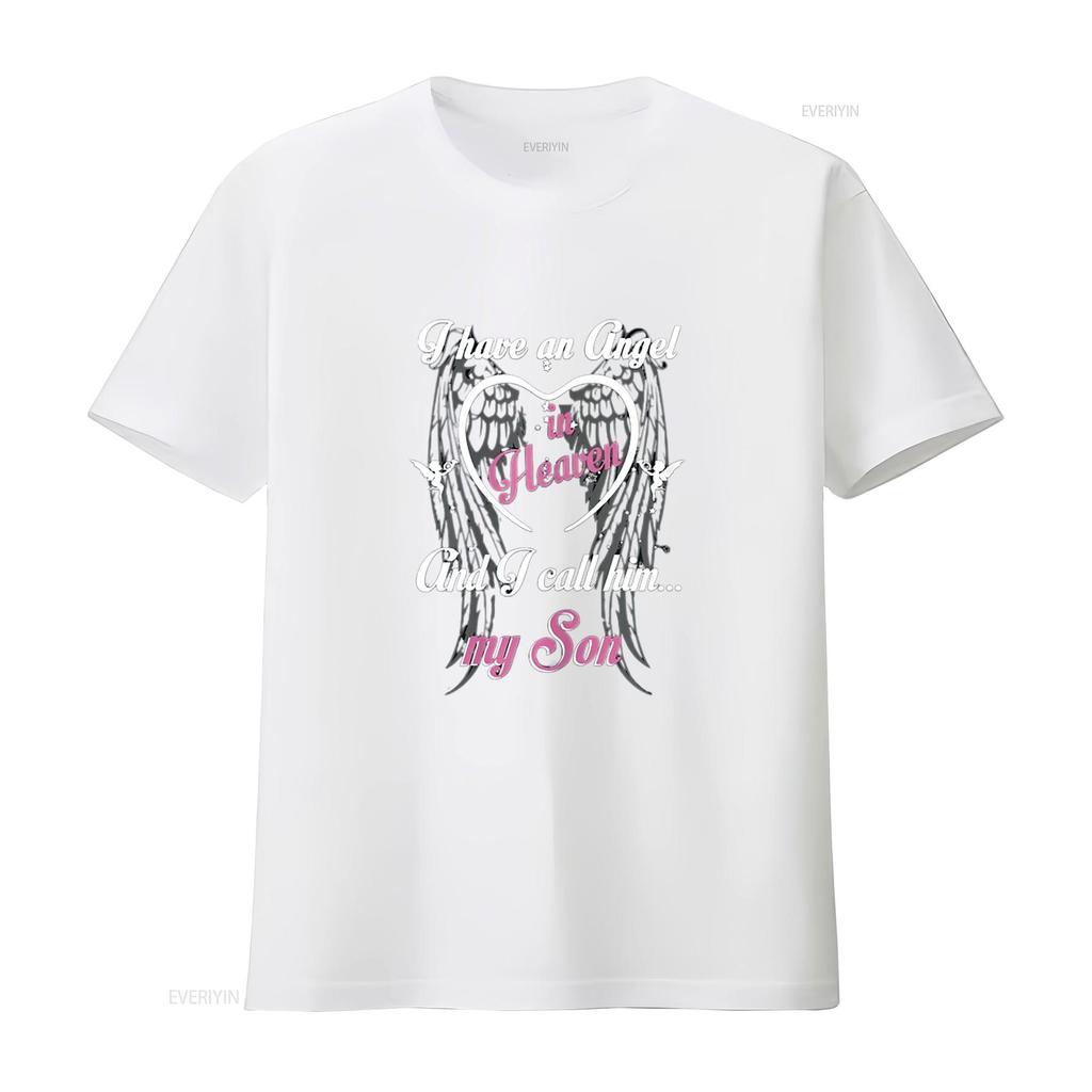 I Have An Angel In Heaven Call Him My Son For Lost T Shirt vintage Washed designer clothes Soft Unisex Breathable Comfortable