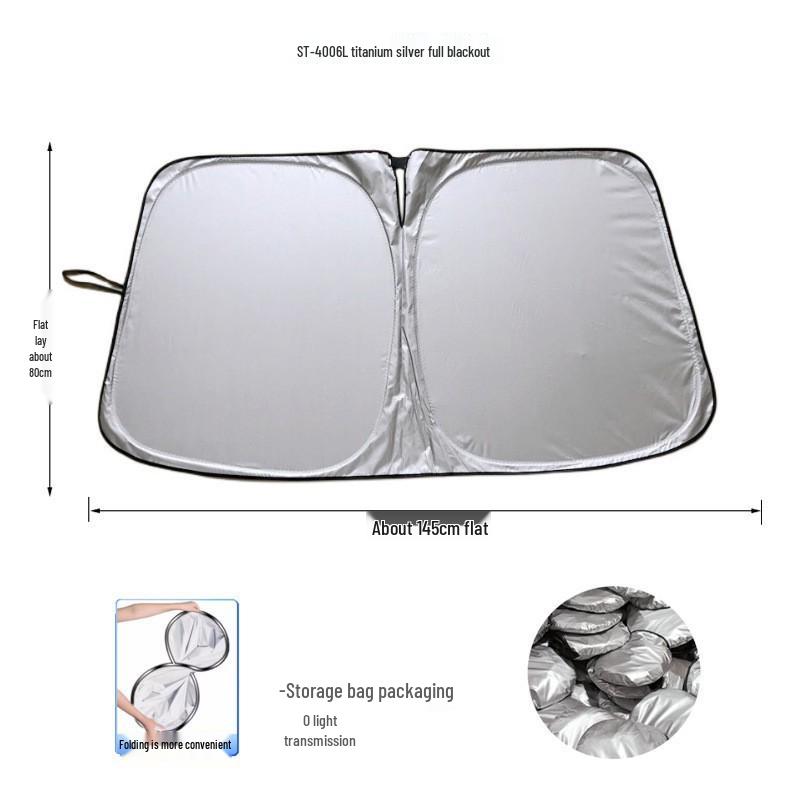 Silver-Coated UV-Protection Car Sunshade