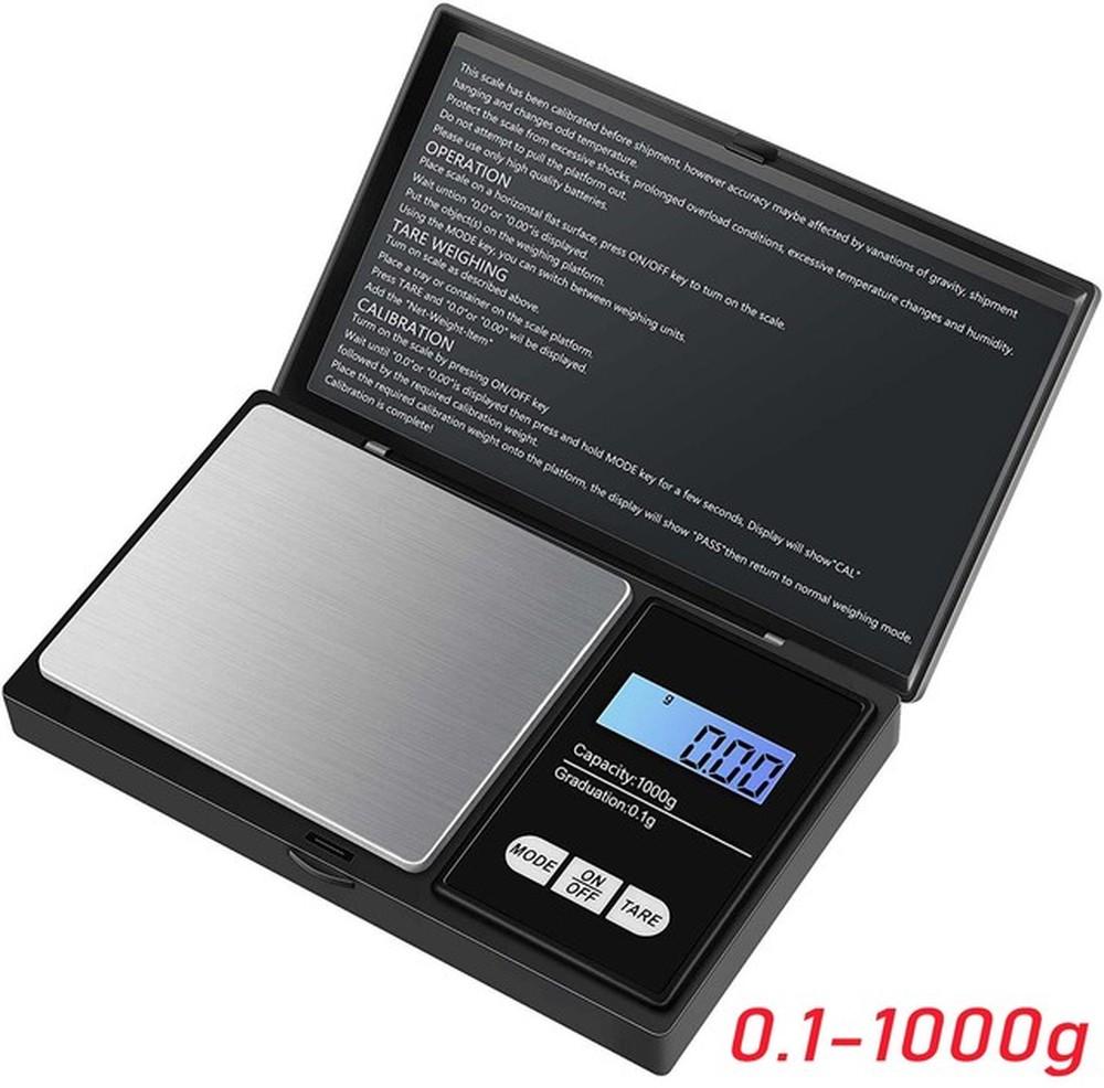 Mini Electronic Scale Pocket Digital Scale for Gold Sterling Silver Jewelry Scale Precision Scale 200/500gX0.01g/1kgX0.1g