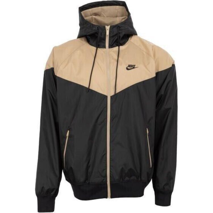 Nike Sportswear Windrunner Hooded Jacket  Black Tan  Men s DA0001-015 M