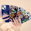 Coque de téléphone Chaton Souriant et Créatures Dessin Animé Chanson Pour iPhone 14 13 12 Mini 11 Pro XS Max X XR 14 Plus Housse en Verre Trempé