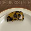 Dark Series Tortoiseshell Leopard Acetate Claw Clip: Large/Medium Hair Clip for Women