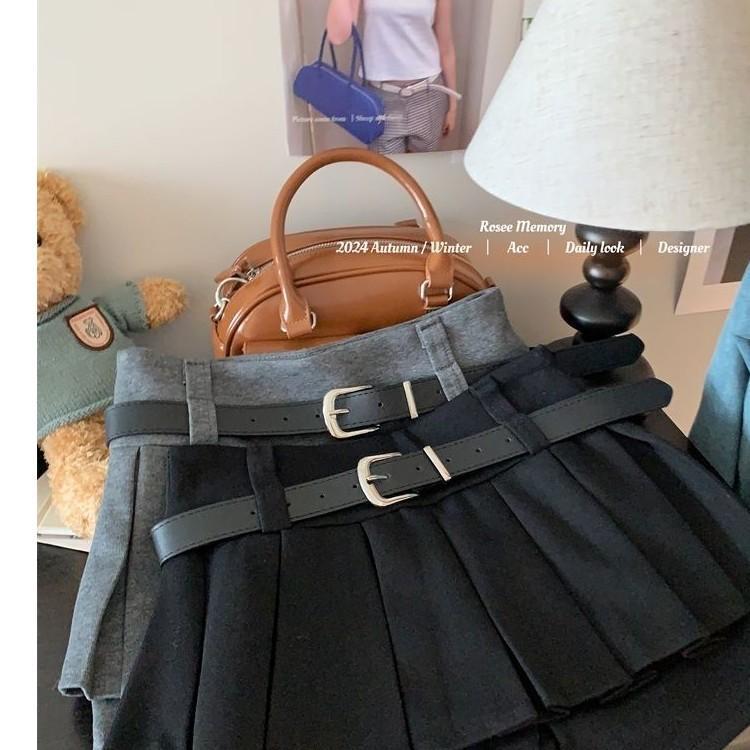 2025 Versatile A-line Pleated Skirt: Spicy Slimming Design for Petite Women, Anti-exposure Short Skirt Pants