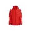 Men's Stripe Casual Sports Long Sleeves Jacket Bright Pink Red Fluorescence H06685