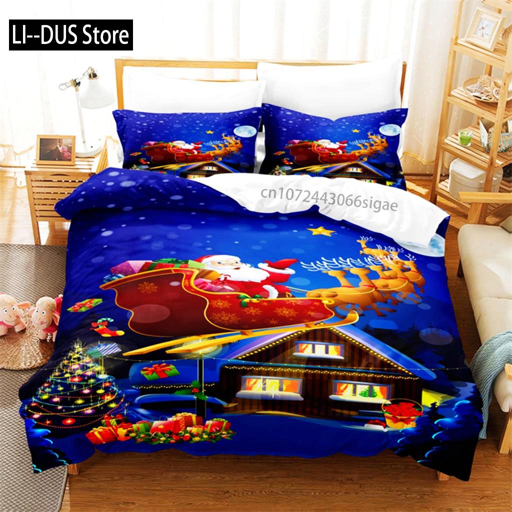 Christmas  Bedding Set Duvet Cover Set 3d Bedding Digital Printing Queen Size Bedding Sets Fashion Design