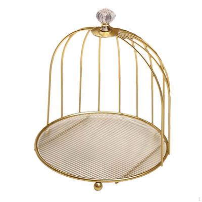 Birdcage Shaped Cosmetic Shelf Makeup Organizer Desktop Cake Stand for Kitchen And Office