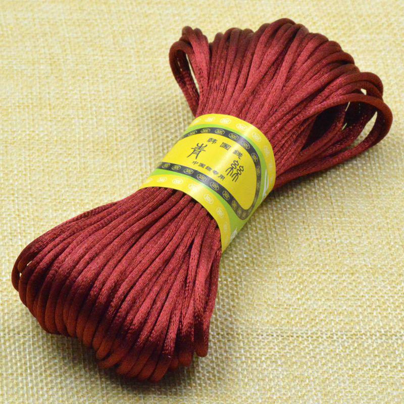 Line 5 Chinese Knot Wire, Bracelet Jewelry Accessories Braided Rope Diy Handmade Material Silk 20 Meters Per Tie