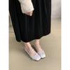 Square head shallow mouth single shoes women's 2025 new spring and autumn Korean version ballet flat French fairy gentle Mary Jane shoes