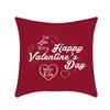 New Valentine's Day Pillow Linen Short Plush Car Pillow Red Love Pillow Cover Bed Cushion