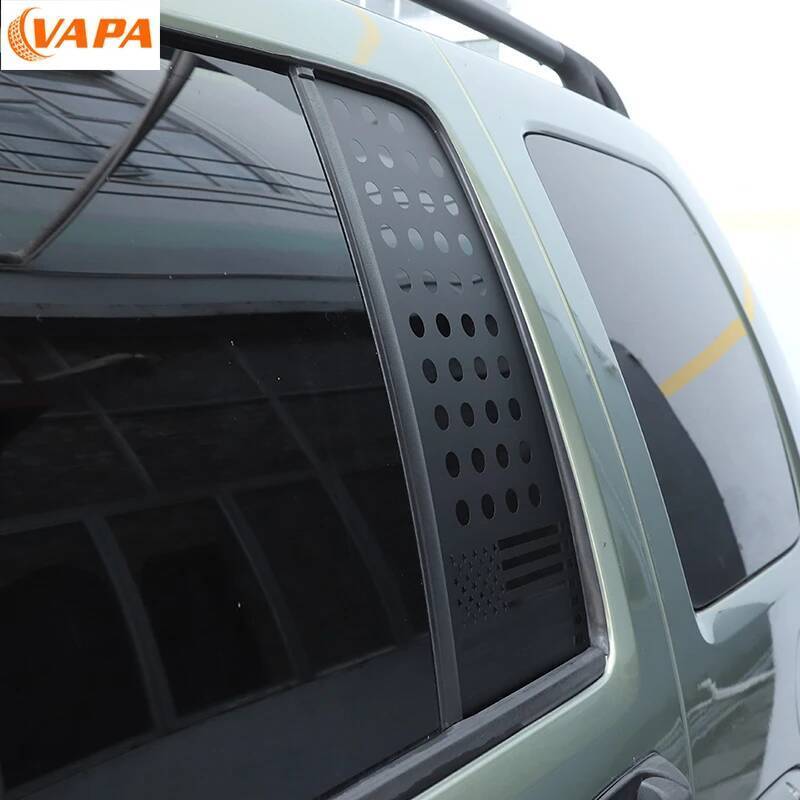 Car Rear Window Decals Cover Ventilation Panel Trim PVC Decoration Fit for Jeep Liberty 1999-2007 Exterior Accessories