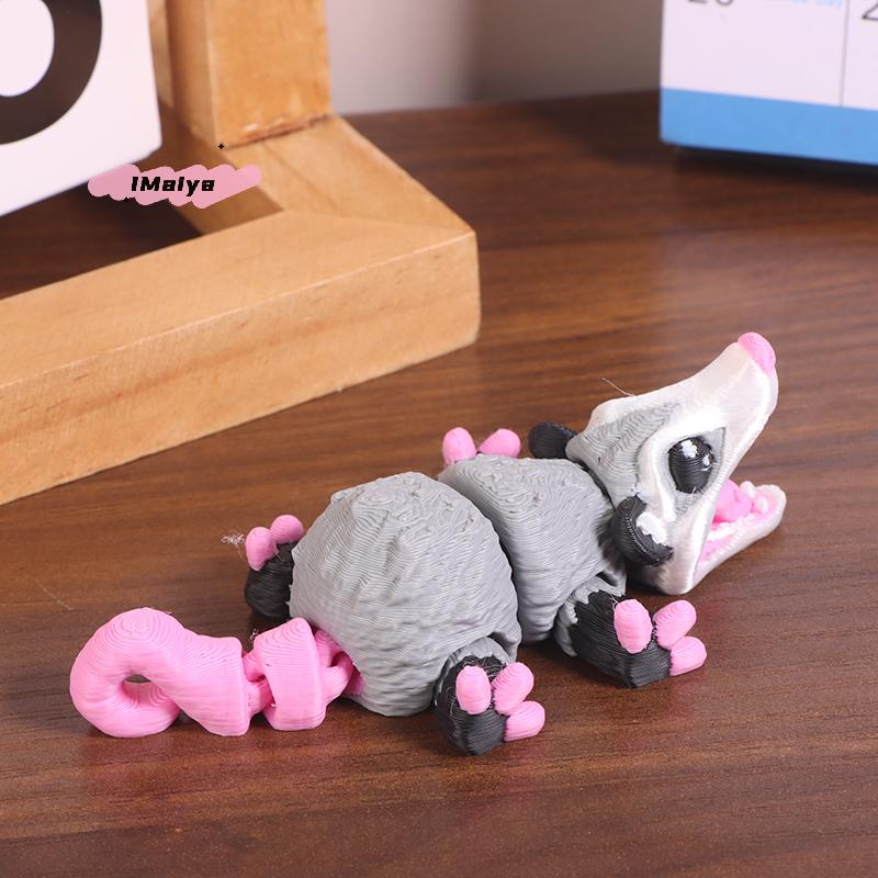 M-3D Printed Articulated Possum Figurines, Indoor and Outdoor Desktop Decorations, Stress Relief & Birthday Wedding Party Favors