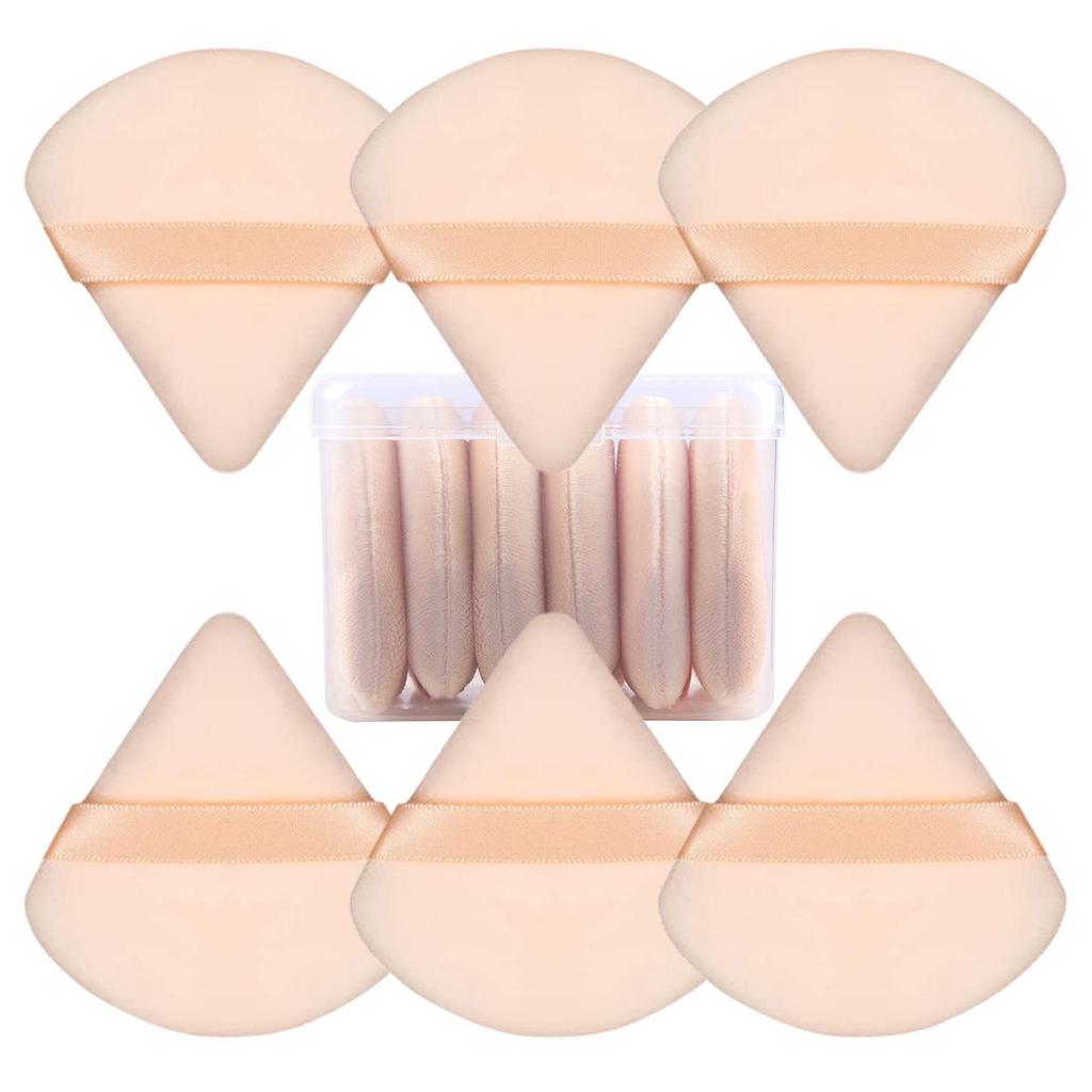 Crystal Puff Double-Sided Makeup Brush: Soft Flocked Tool for Loose Powder & Setting