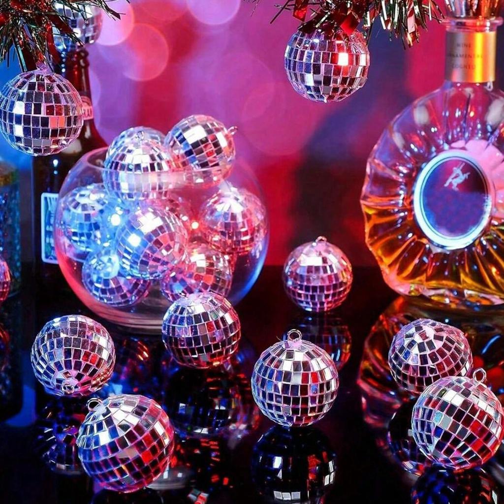 3-15CM Silver Christmas Ball Christmas Decoration Xmas Tree Pendent Ornaments for Home Decor Navidad New Year 2026 Accessories