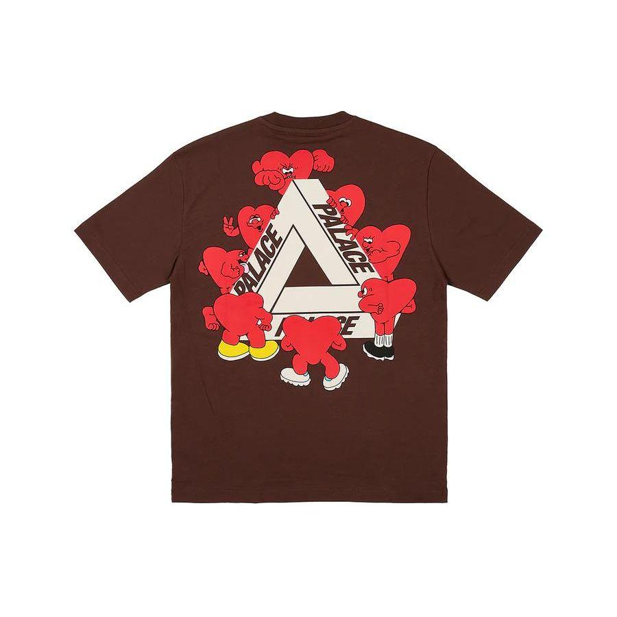 

Футболка Palace Tri-Hearts Красивые коричневые топы унисекс P26TS031