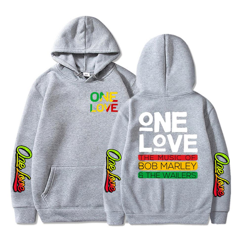 Hot Rap Bob Marley  Hoodies One Love  Hip Hop Print