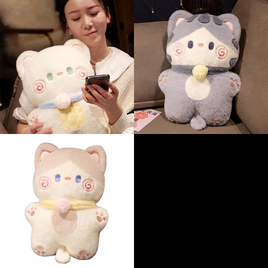 Adorable Standing Plush Cat Toy With Pp Cotton Filling Perfect For Decor And Cuddles