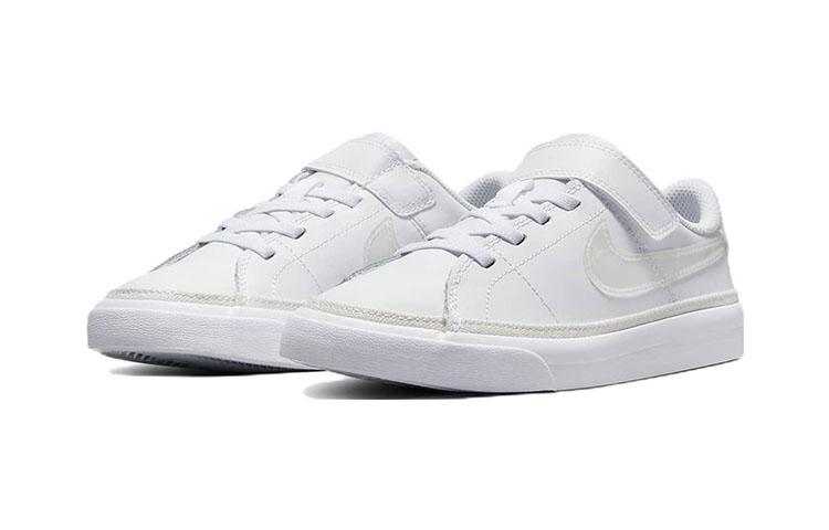 Nike Court Legacy Low Top Skateboard Shoes White Children Aged 3 7 Years Old DA5381-114