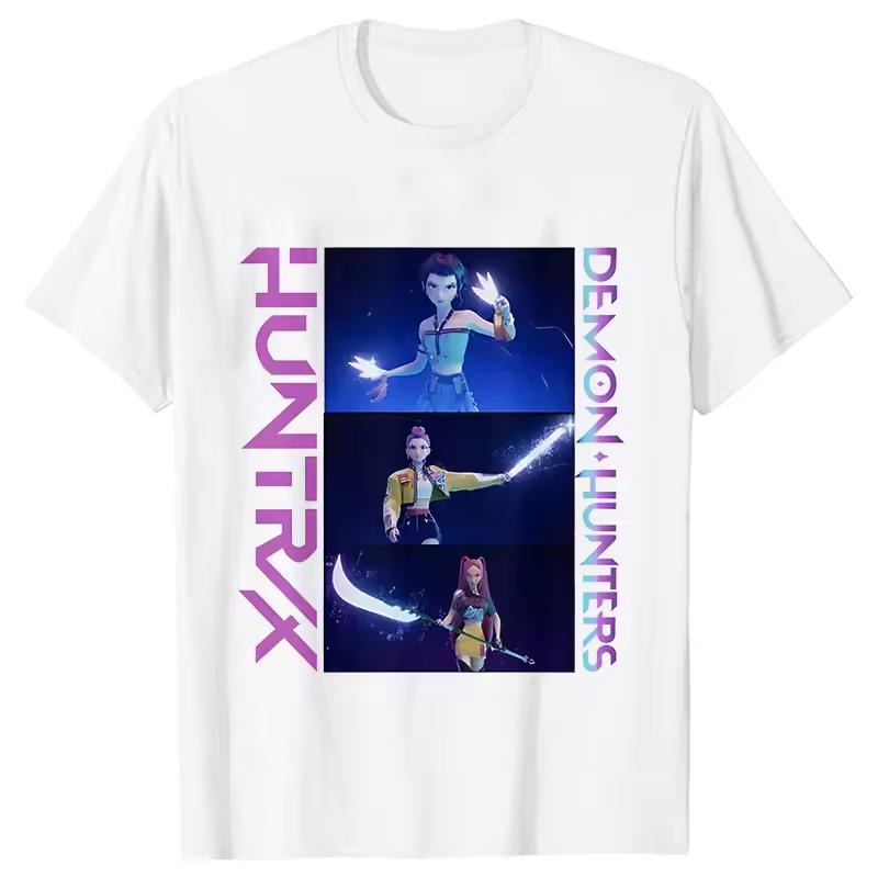 Dame T-skjorte Klær Kpop Demon Hunter HuntrX Grafiske Topper Dame T-skjorte Mote Koreansk Casual Harajuku Kortermet T-skjorte