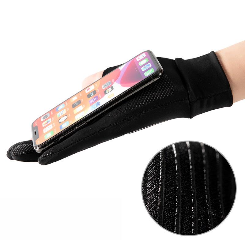 Ice Silk Gloves Men Women Breathable Touch Screen Thin Sunscreen Outdoor Riding Glove Anti UV Highly Elastic Quick Drying Gloves