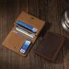 Vintage Crazy Horse Leather Card Holder | Genuine Cowhide Business & Credit Card Clip
