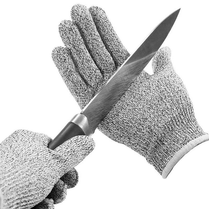 Anti Cut Proof Gloves Level 5 Safety Work Multifunction Protection High-strength Wear-resistant HPPE Glove Hemp Gray Finger Cots