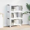 Stackable Storage Box with Wheels 3 Levels 28 L