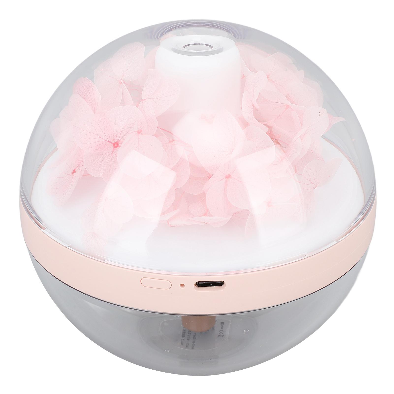 

Essential Oil Diffuser Mini LED 270ml Pink Eternal Flower Aroma Humidifier For Tabletop Bedroom білий