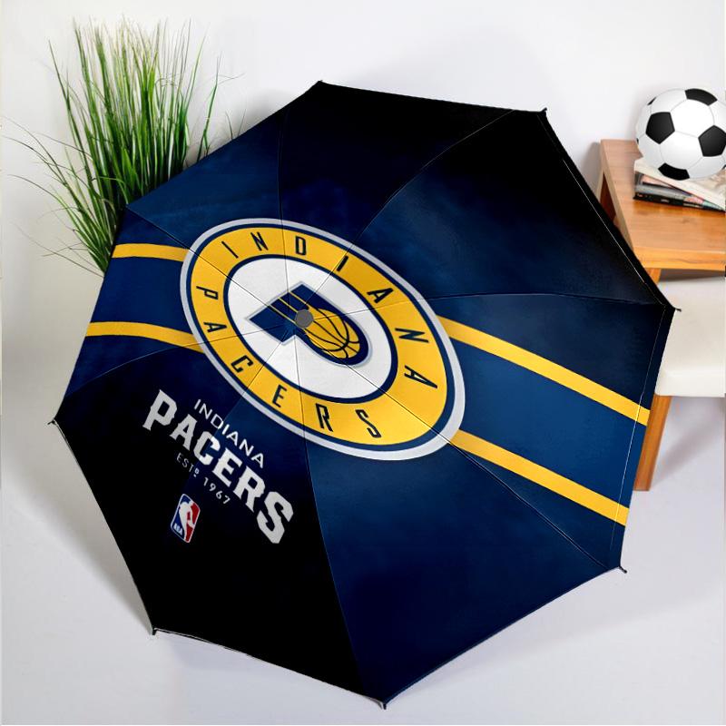 Pacers Basketball Team Umbrella 8-Frame for Travel, Camping, Casual Lightweight Portable Umbrella, Essential for Every Family Holidays Gift