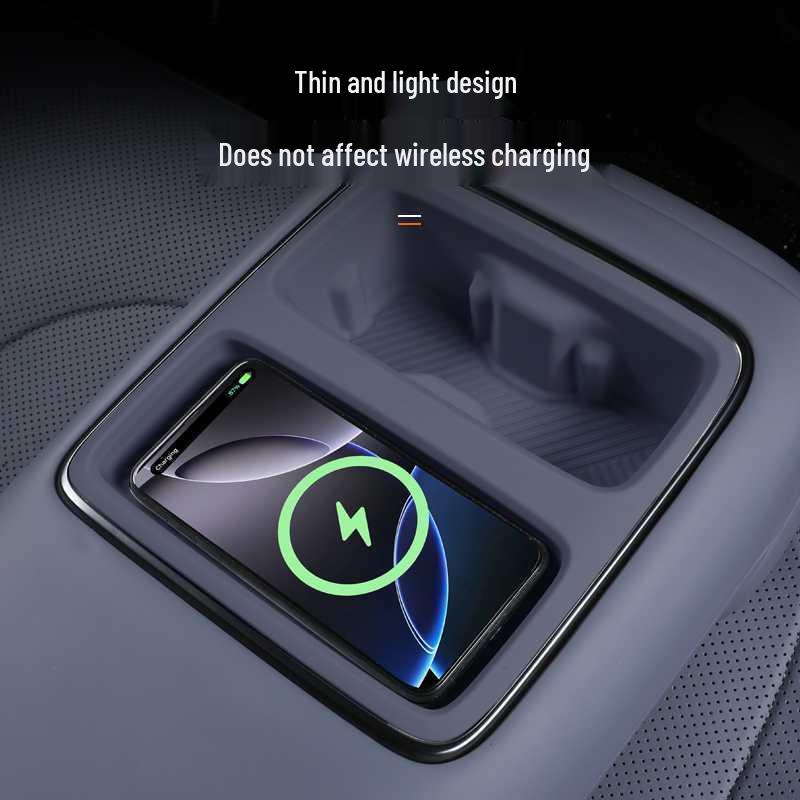 Xiaopeng G7 Rear Armrest Wireless Charging Cup Holder Silicone Pad Accessory