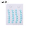 Fashion Colorful 3D Crystal Temporary Tattoo Face Gems Jewels Rhinestone Glitter Adhesive Stickers Festival Body Facial Decor