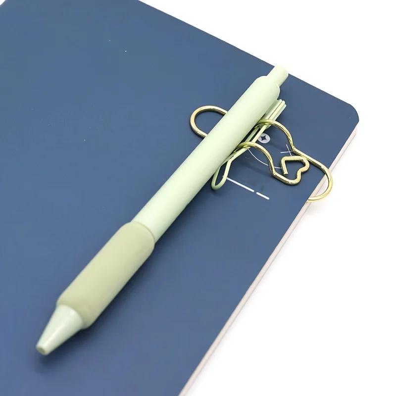 3 Pcs Multifunctional Pen Clip Pen Hanging Love Paper Clip Pen Button School Office Learning Supplies Stationery