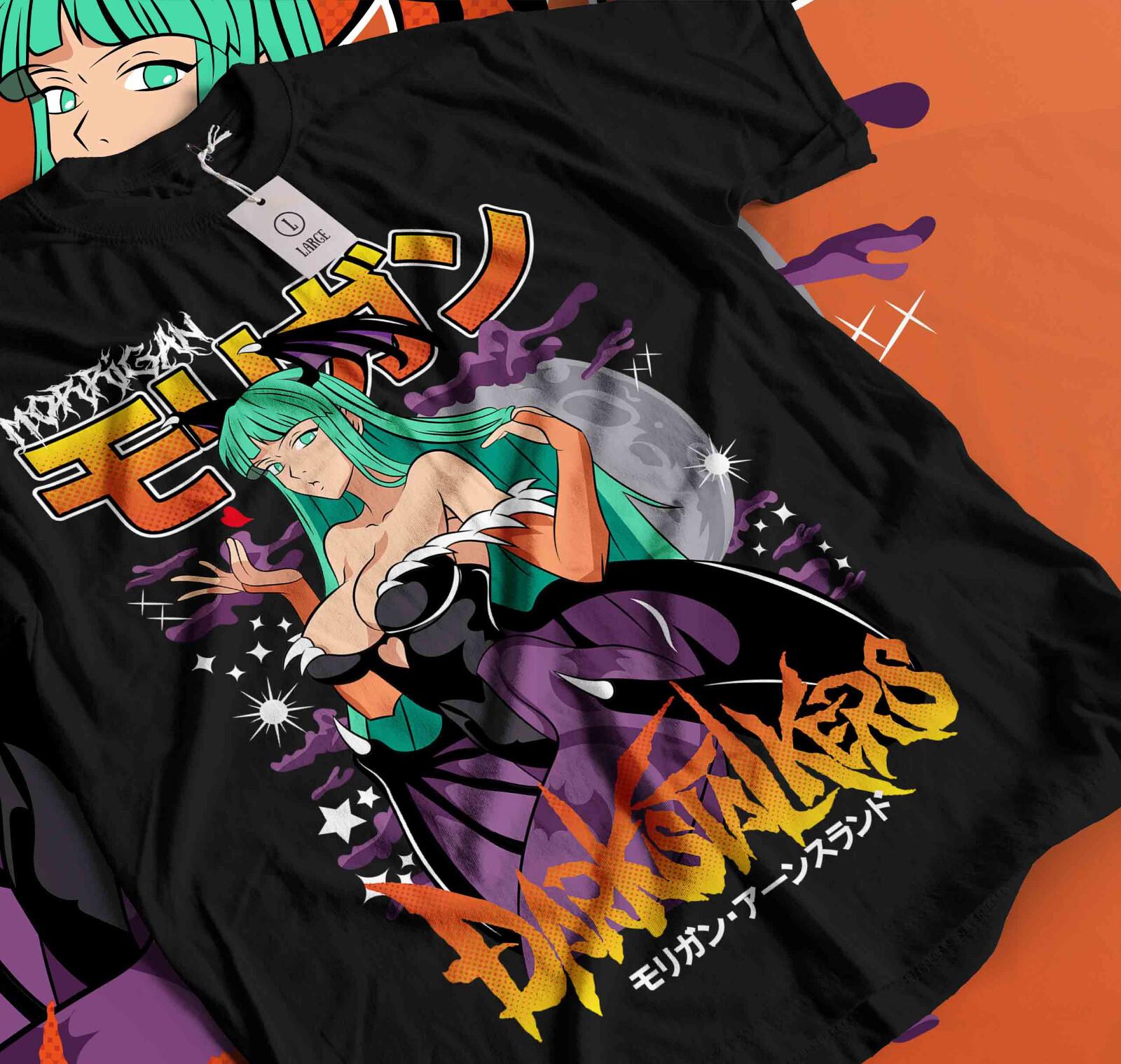 

Morrigan Aensland T-shir Darkstalkers Shirt Girl Anime Waifu GifT Shirt Mens Womens Tees Top 497 S