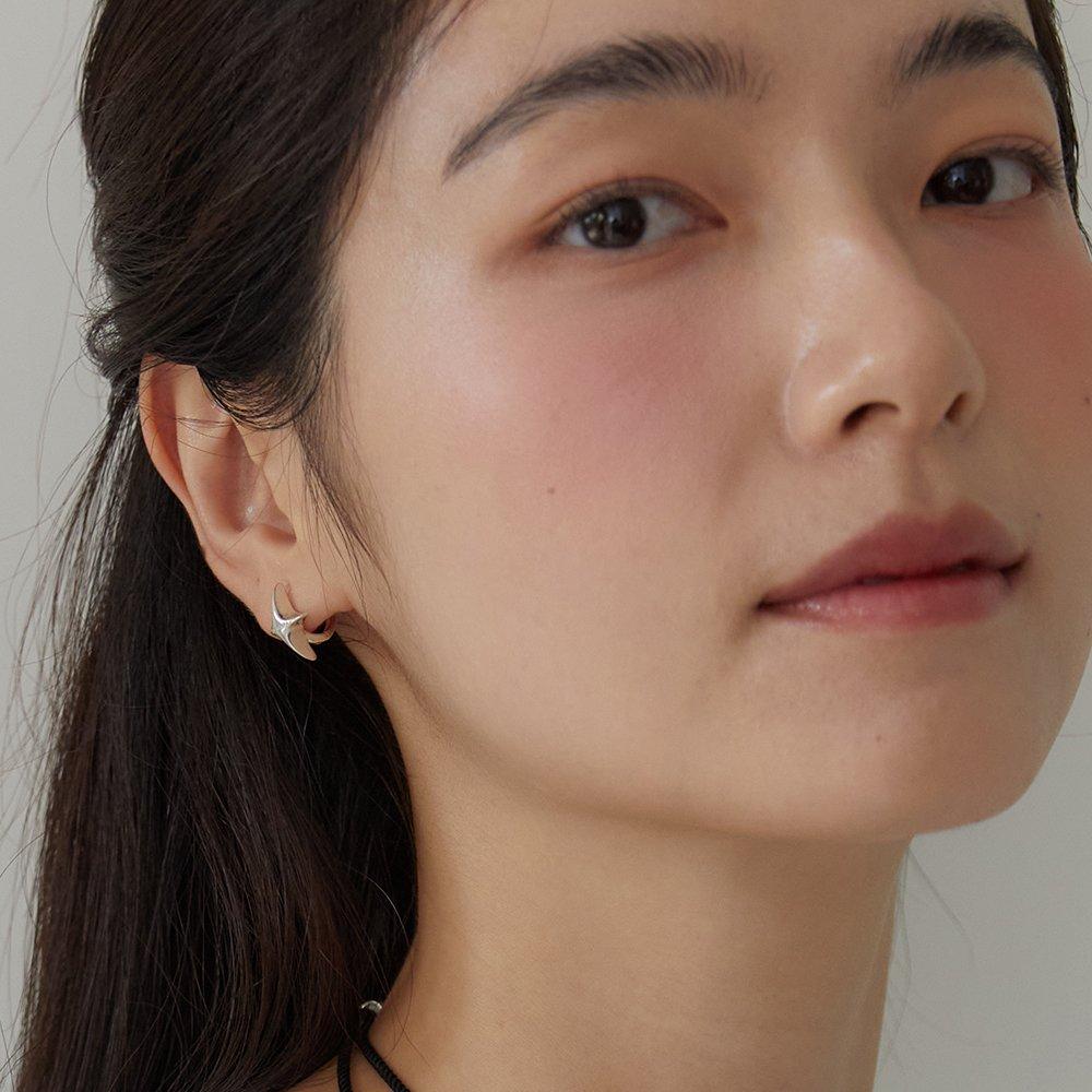 (925 Silver) Galaxy Hoop Earrings Ec3032