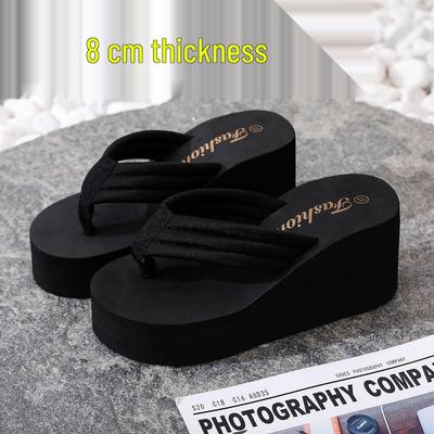 Super High Heel Damen Rutschfeste Keil-Badesandalen - Sommer-Slipper mit dicker Sohle (3cm, 5cm, 8cm)