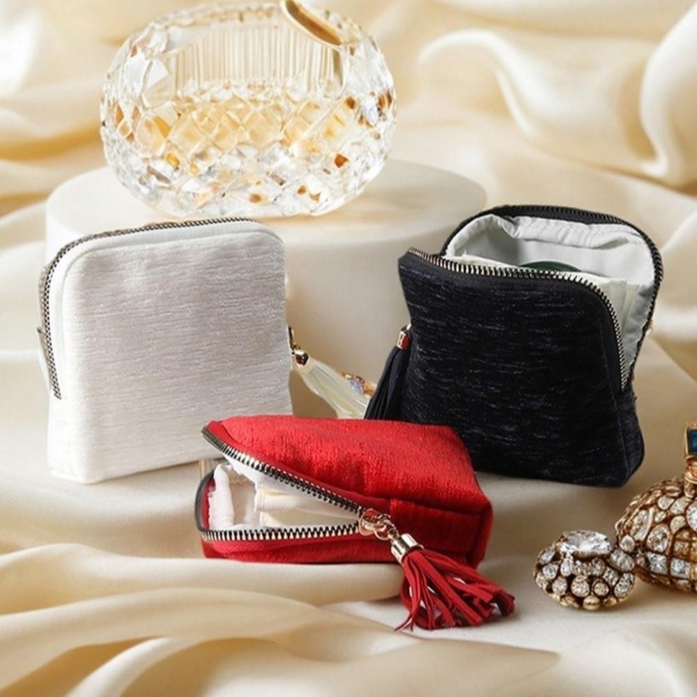 Tassel Jewelry Storage Bag Velvet Jewelry Holder Stylish Jewelry Packing Bag  Bracelets