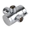 ABS Shower Diverter Valve Chrome Finished G1/2 Inch Thread 3 Way Shower Diverter Easy Installation Multi Function