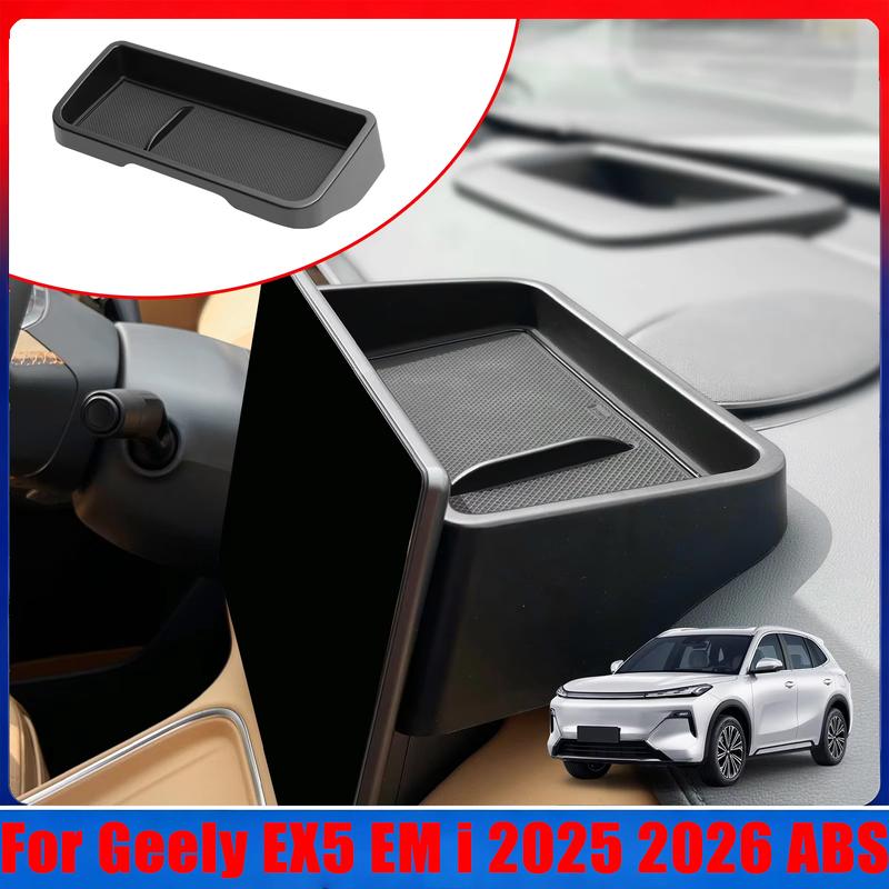 Car Dashboard Behind Screen Box Center Console Storage Accessories Organizer Tidying For Geely EX5 EM i 2025 2026 ABS