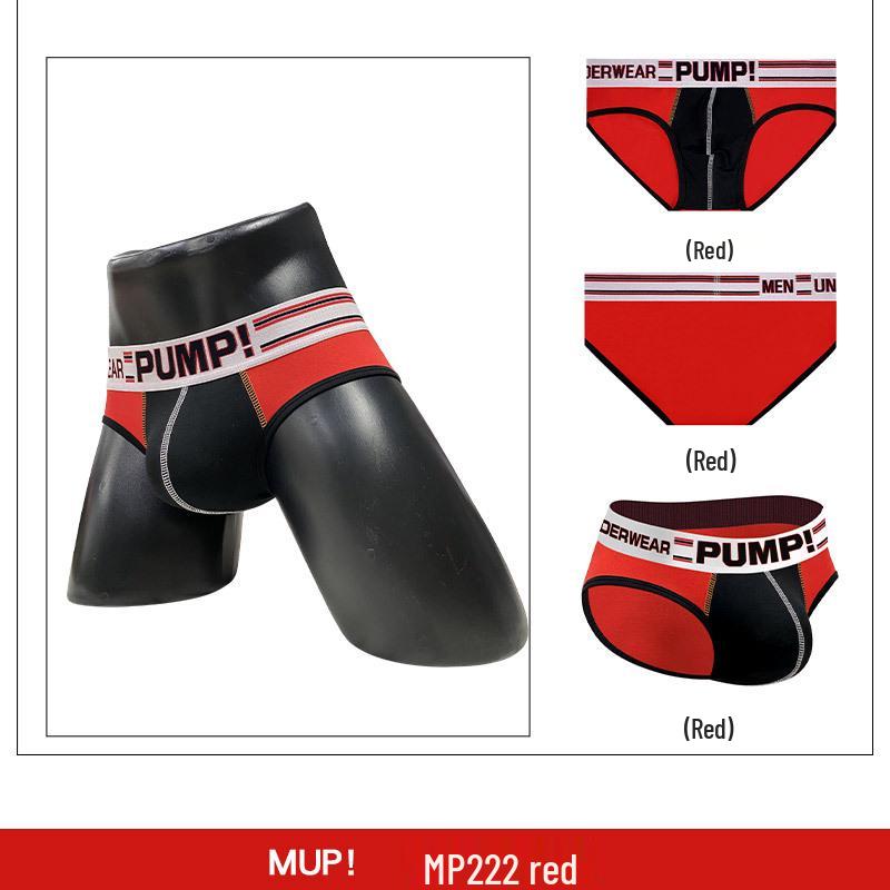 Trendy Low Rise Color Block Slim Fit Hip-Lifting Men's Sport Briefs