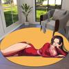 Anime One Piece Round Area Rug Carpet Rug For Living Room Bedroom Sofa Playroom Decor Nonslip Floor Mat