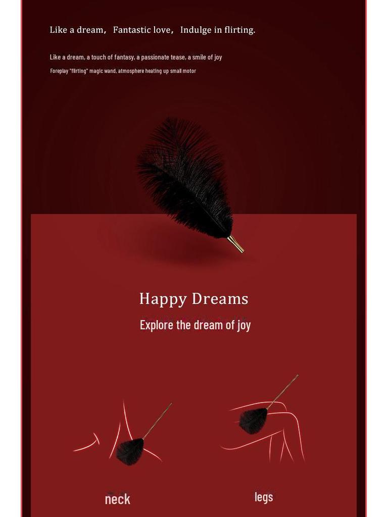 Miji 48-Piece Ostrich Feather Teaser Stick Set for Couples