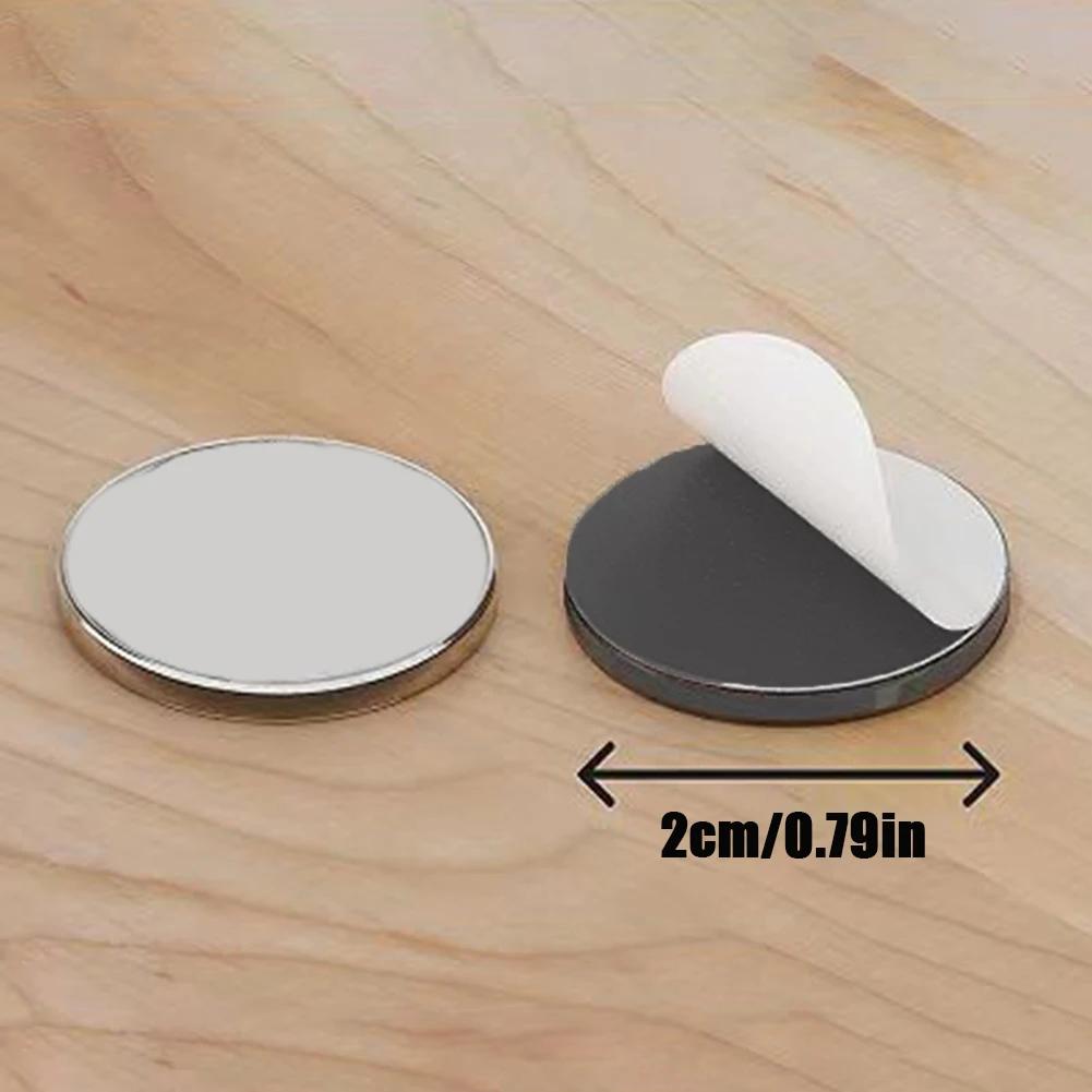50/100pcs Magnetic Round Self Adhesive Disc Self-Adhesive Magnet Sticker Rubber Soft Magnetic Sheet for Refrigerator DIY Project