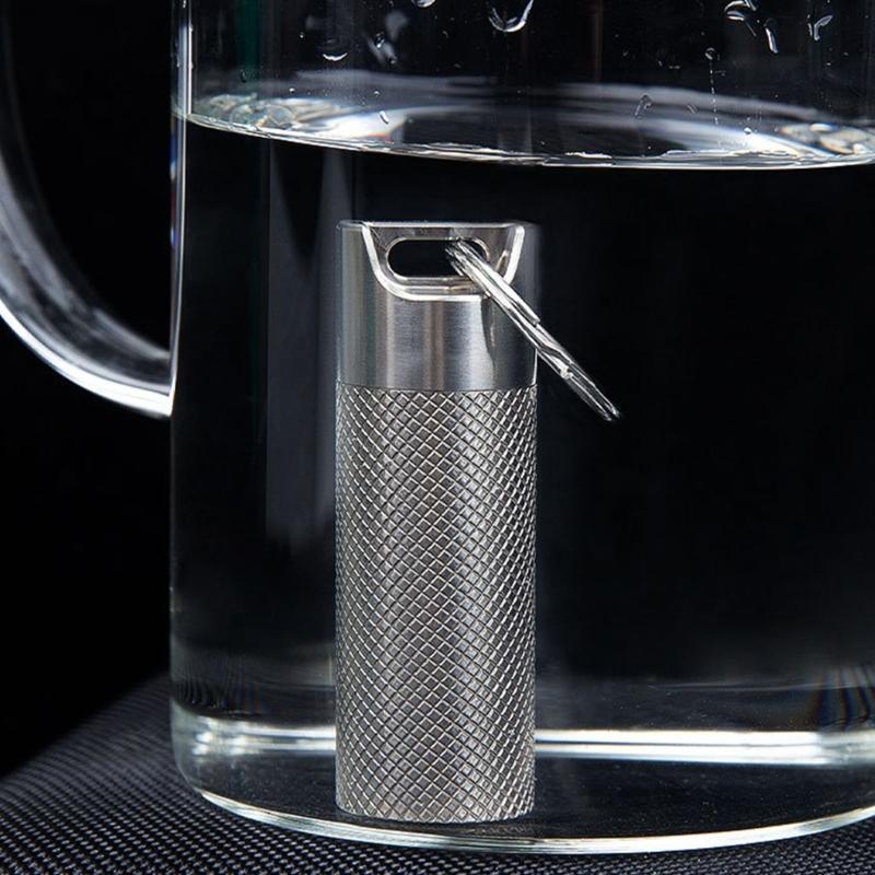 Outdoor Waterproofed Tube Camping Backpacking Container Lighter Holder for Kayaking Backpacking Gear