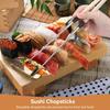 Sushi Chopsticks, Extra Long Metal Chopsticks Japanese Cooking Chopsticks Sushi Chef Traditional Garnishing Plating Tweezers (S 11in)