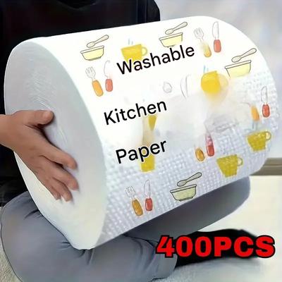 Panni Monouso da Cucina Umidi e Asciutti 20X20 Cm, 400 Pezzi. riutilizzabile