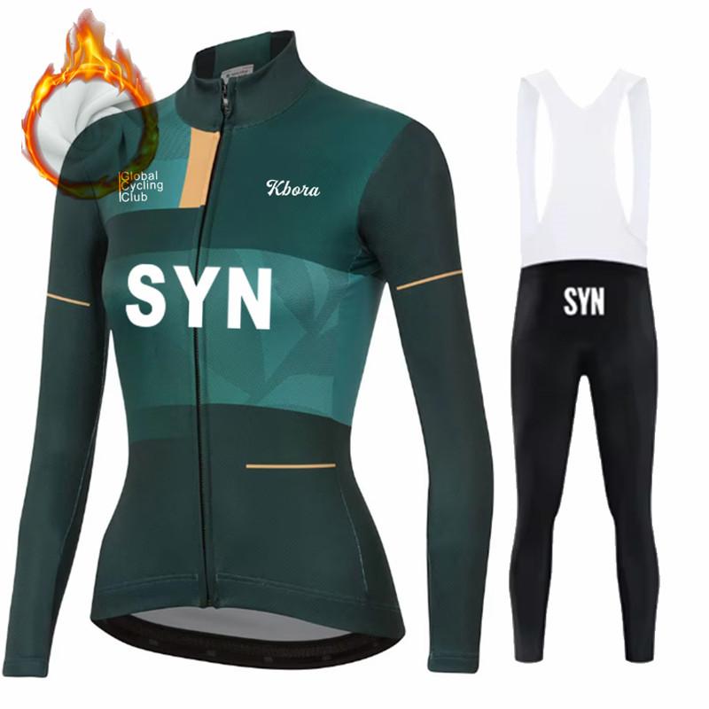 2026 Winter Warm Cycling Clothing Set Women Winter Bicicleta Set Outdoor Thermal Fleece Road Bike Shirt MTB Jersey Bicycle Uniform Ciclismo