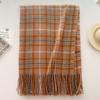 Clearance high-value Japanese plaid fringed scarf female winter student warm scarf fashionable versatile long shawl