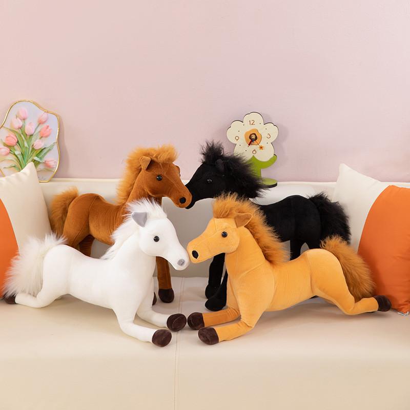 Peluche Cavallo Realistico Con Imbottitura in Cotone PP Per Bambini e Collezionisti