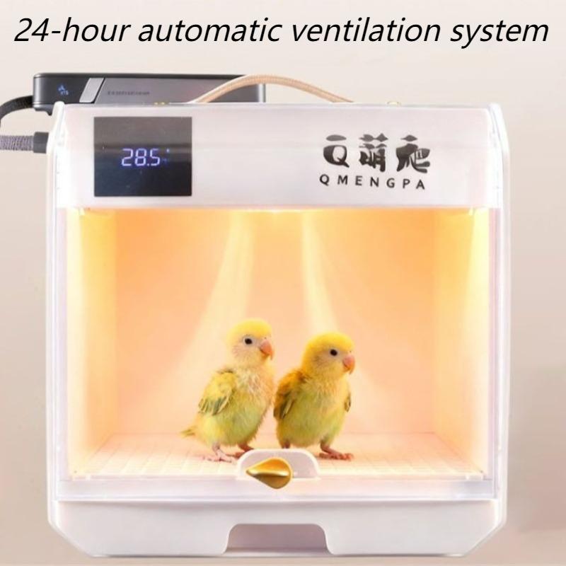 Tragbarer Papageien-Inkubator Temperaturregelung Atmungsaktiv Handheld Vogelkäfig Intelligentes Thermostatisches Papageienhaus Vogelhabitat Versteck
