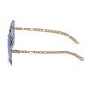 Gucci Hollow Mirror Leg Lightweight Alloy Chain Series Starfish Pendant Chain Square Sunglasses Irregular Shape Women Sunglasses GG0724S-004