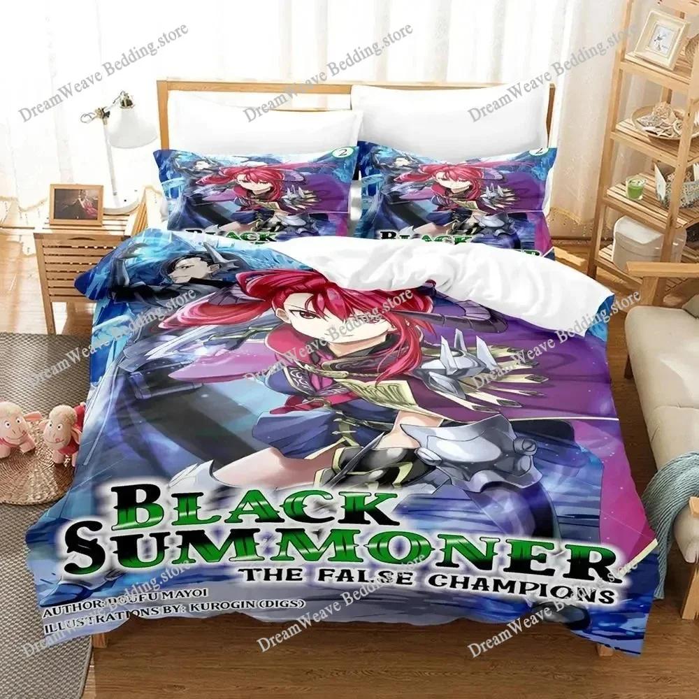 3D Print Anime Black Summoner Bedding Set Duvet Cover Bed Set Quilt Cover Pillowcase Comforter King Queen Size Boys Adult963